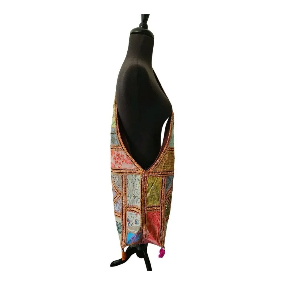 Patchwork Hippie Hobo Bag Boho Crossbody Distressed Festival Art To Wear Funky